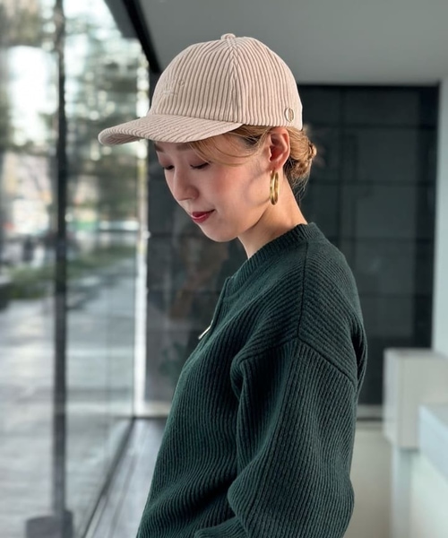 Chapeau d' O Mid Corduroy Emb Cap(505466376) | Chapeaud'O(Chapeaud