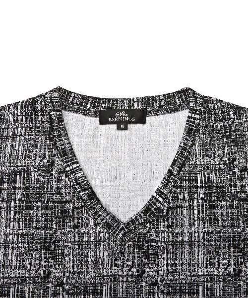 LUXSTYLE(ラグスタイル)/モザイクチェックVネック半袖Tシャツ/Tシャツ メンズ 半袖 Vネック チェック/img10