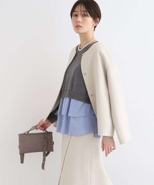 【ウール／カラーコート】リバーショートコート 