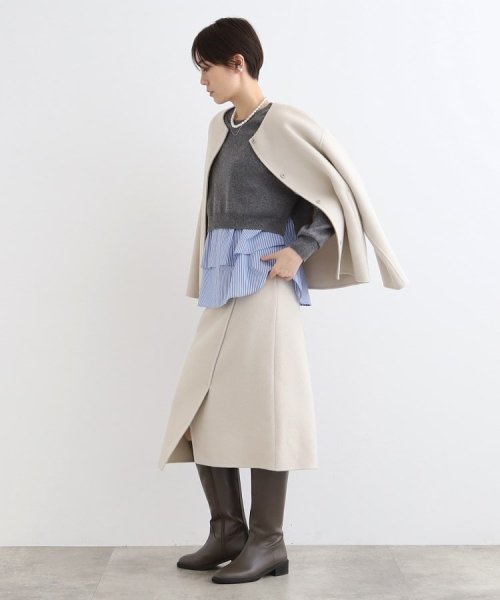 【ウール／カラーコート】リバーショートコート 