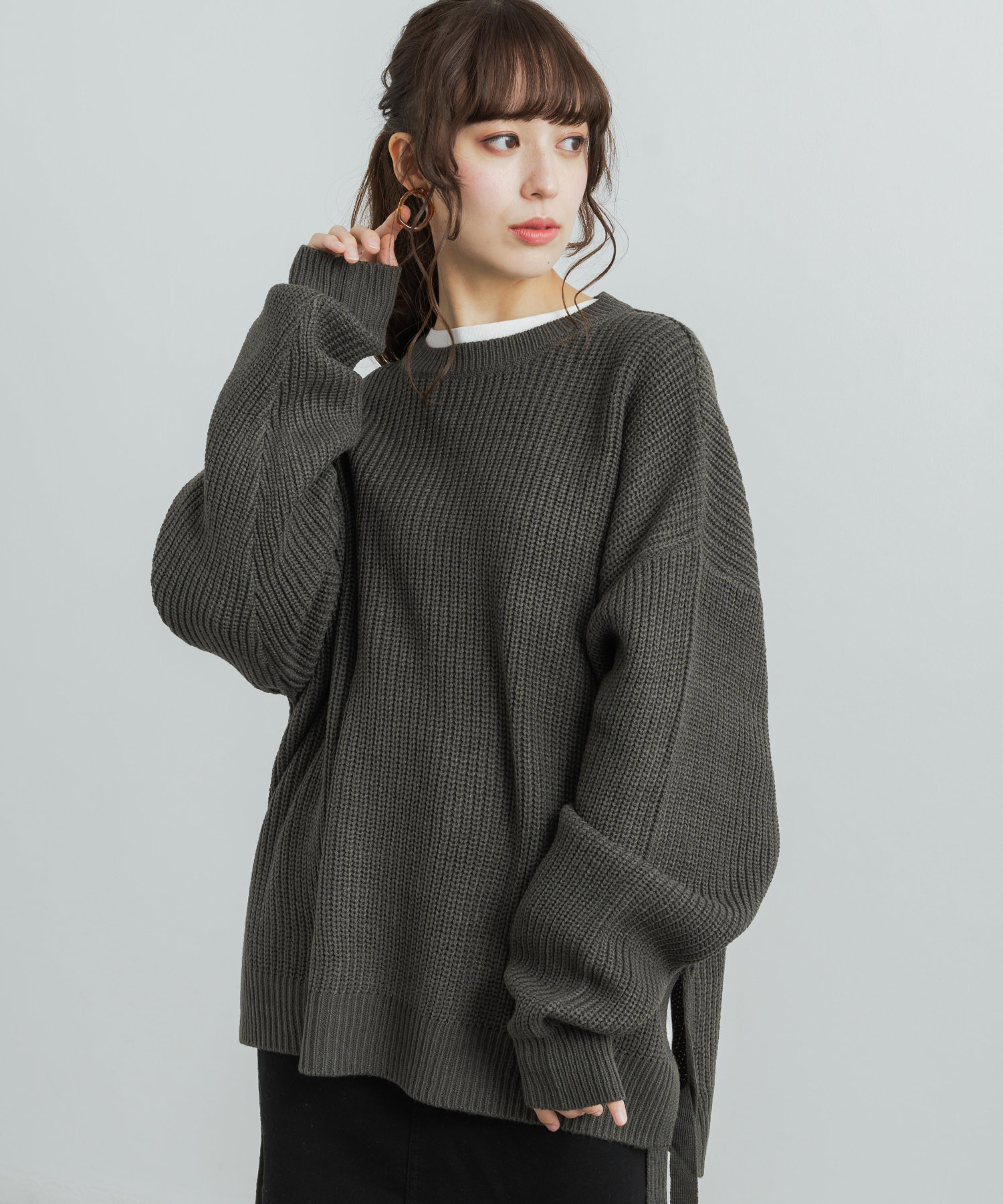 約64cm着丈LAid Back レイドバック 21AW 日本製 CROPPED KNITTED ...