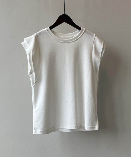 ARGO TOKYO(アルゴトウキョウ)/Shoulder Gather Rayered T－shirt 24091　ショルダーギャザーレイヤードTシャツ　Tシャツ　コットンT　トップス　サマーTシャツ/img08