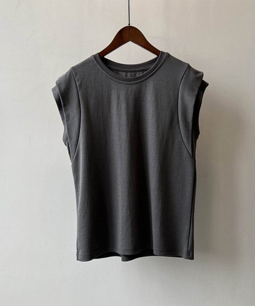 ARGO TOKYO(アルゴトウキョウ)/Shoulder Gather Rayered T－shirt 24091　ショルダーギャザーレイヤードTシャツ　Tシャツ　コットンT　トップス　サマーTシャツ/img19