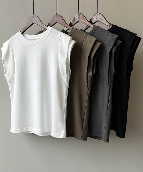 ARGO TOKYO(アルゴトウキョウ)/Shoulder Gather Rayered T－shirt 24091　ショルダーギャザーレイヤードTシャツ　Tシャツ　コットンT　トップス　サマーTシャツ/img28