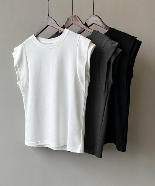 ARGO TOKYO(アルゴトウキョウ)/Shoulder Gather Rayered T－shirt 24091　ショルダーギャザーレイヤードTシャツ　Tシャツ　コットンT　トップス　サマーTシャツ/img31