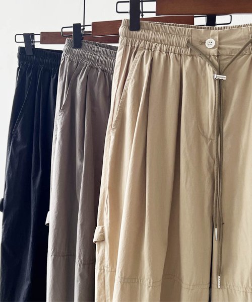 ARGO TOKYO(アルゴトウキョウ)/Easy Cargo Pants 22113 イージーカーゴパンツ　カーゴパンツ　イージーパンツ　ロングボトムス　コットンパンツ　ワイドパンツ/img01