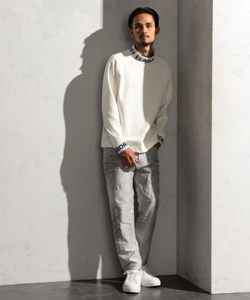 【RIELABO】ジャカードニット衿トレーナー RIELABO