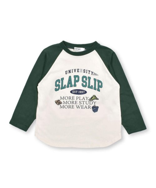 SLAP SLIP(スラップスリップ)/フロッキープリントカレッジロゴラグラン長袖Tシャツ(80~130cm)/img08