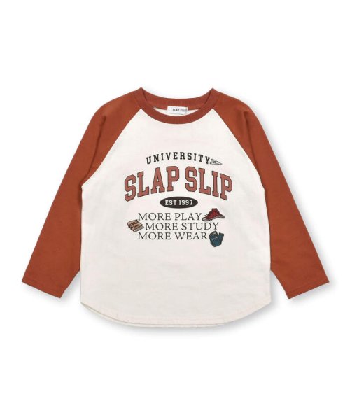 SLAP SLIP(スラップスリップ)/フロッキープリントカレッジロゴラグラン長袖Tシャツ(80~130cm)/img16