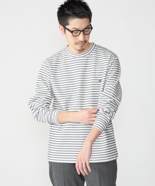 SHIPS MEN(シップス　メン)/*SHIPS: ワンポイント ロゴ バーズアイ クルーネック ロングスリーブ Tシャツ (ロンT)/img12