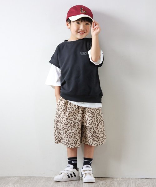 SHOO・LA・RUE(Kids) (シューラルーキッズ)/【110－140cm/2点セット】五分袖Tシャツ+ミニ裏毛ベストセット/img10