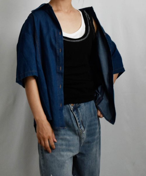 ARGO TOKYO(アルゴトウキョウ)/レイヤードシアータンク 24089 レイヤードタンク　タンクトップ　シアータンク　トップス　シアートップス　シアーTシャツ　Tシャツ　カットソー/img48
