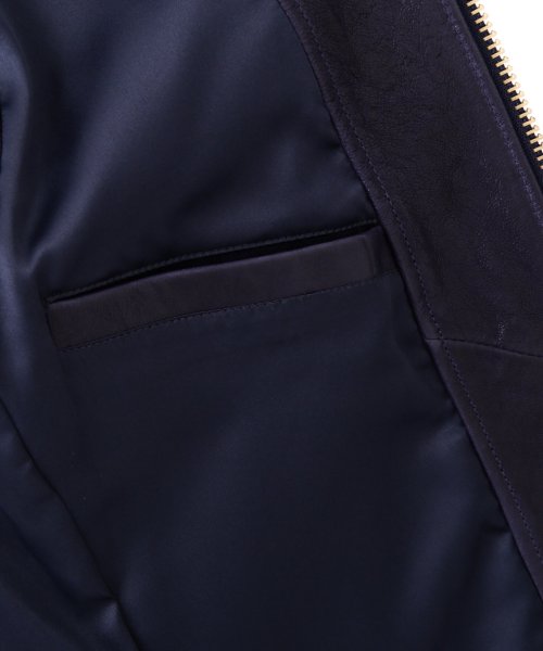 AGED LEATHER STAND ZIP RIDERS JACKET A.N.G. LEATHER STAND ZIP RIDERS JACKET AIR NATIONAL エア ナショナル ガード