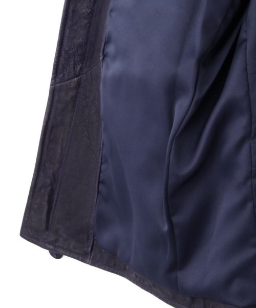 AGED LEATHER STAND ZIP RIDERS JACKET A.N.G. LEATHER STAND ZIP RIDERS JACKET AIR NATIONAL エア ナショナル ガード