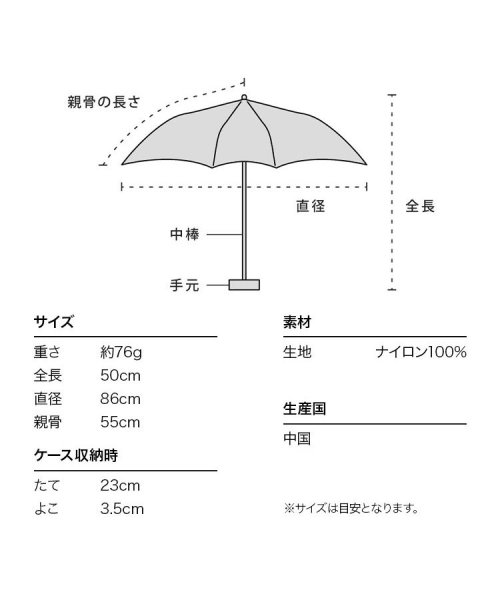 Wpc．(Wpc．)/【Wpc.公式】雨傘 UNISEX SUPER AIR LIGHT55 超軽量 大きめ 晴雨兼用 折りたたみ傘/img09