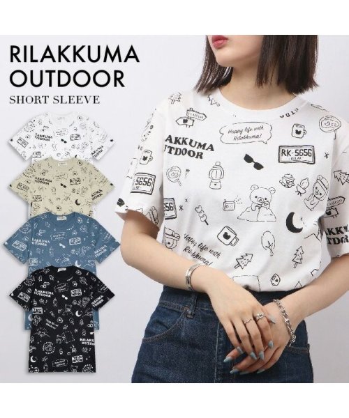 RIRAKKUMA(リラックマ)/リラックマ アウトドア Tシャツ 半袖 春夏 Rilakkuma San－x/img01