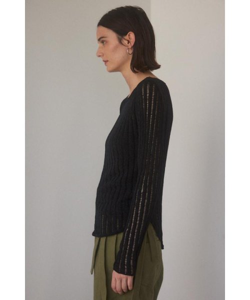 BLACK BY MOUSSY(ブラックバイマウジー)/drop needle knit tops/img04