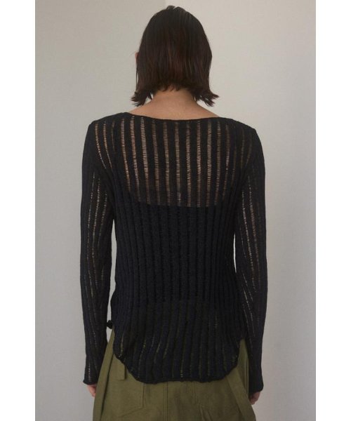 BLACK BY MOUSSY(ブラックバイマウジー)/drop needle knit tops/img05