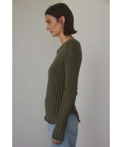 BLACK BY MOUSSY(ブラックバイマウジー)/drop needle knit tops/img17