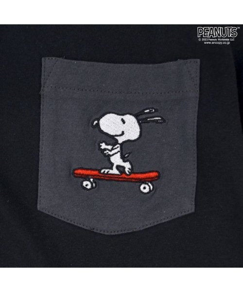  PEANUTS( ピーナッツ)/スヌーピー ポケット付きTシャツ 半袖 バイカラー 春夏 PEANUTS/img12