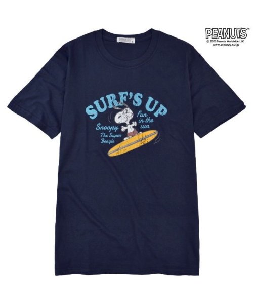  PEANUTS( ピーナッツ)/スヌーピー ピーナッツ Tシャツ トップス 半袖 サーフ プリント かすれ PEANUTS SNOOPY/img13