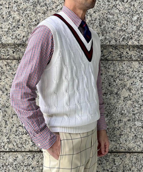SHIPS MEN(シップス　メン)/【Southwick別注】Alan Paine: Wool Cricket Vest/img02