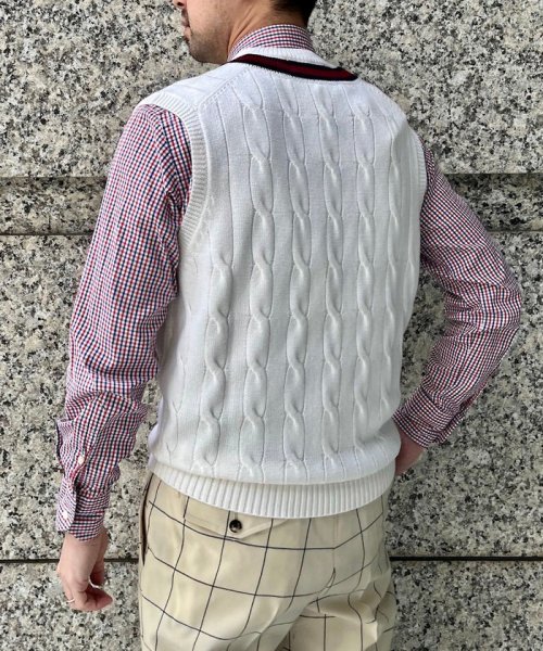 SHIPS MEN(シップス　メン)/【Southwick別注】Alan Paine: Wool Cricket Vest/img03