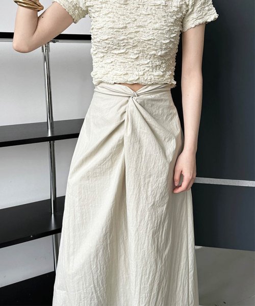 ARGO TOKYO(アルゴトウキョウ)/Back Rubber Twist Aline Long Skirt 222027 バックゴムツイストロングスカート　ロングスカート　マキシスカート　ツイストス/img13