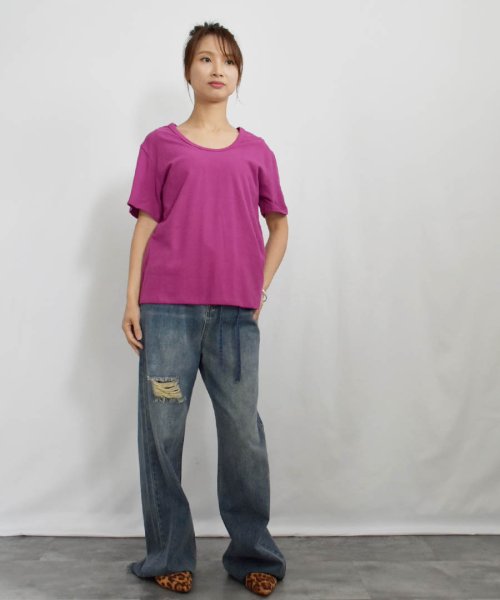 ARGO TOKYO(アルゴトウキョウ)/Stretch Cotton Color T－shirt 24064 コットンストレッチカラーTシャツ　Tシャツ　コットンT　半袖　カットソー　/img23