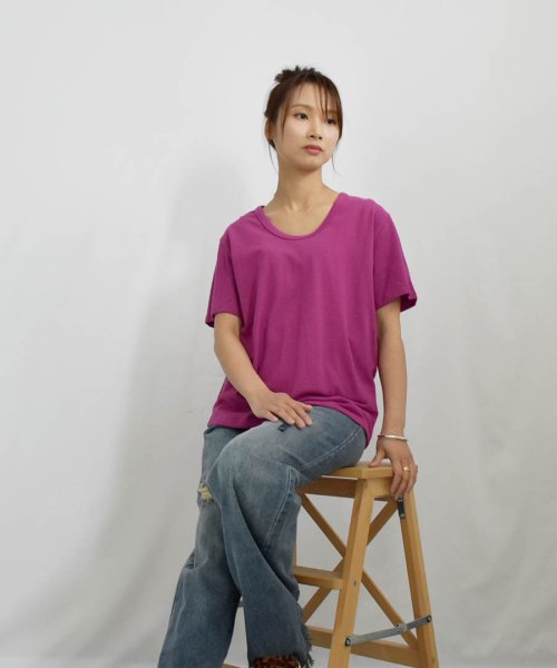 ARGO TOKYO(アルゴトウキョウ)/Stretch Cotton Color T－shirt 24064 コットンストレッチカラーTシャツ　Tシャツ　コットンT　半袖　カットソー　/img28