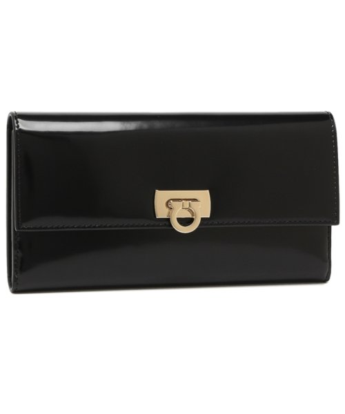 フェラガモ 長財布 ワンダ ブラック レディース FERRAGAMO 220433 760666 FERRAGAMO フェラガモ 長財布 ワンダ ブラック レディース