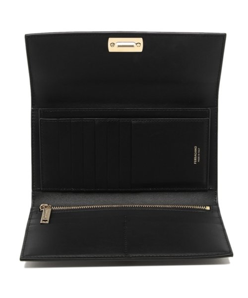 フェラガモ 長財布 ワンダ ブラック レディース FERRAGAMO 220433 760666 FERRAGAMO フェラガモ 長財布 ワンダ ブラック レディース