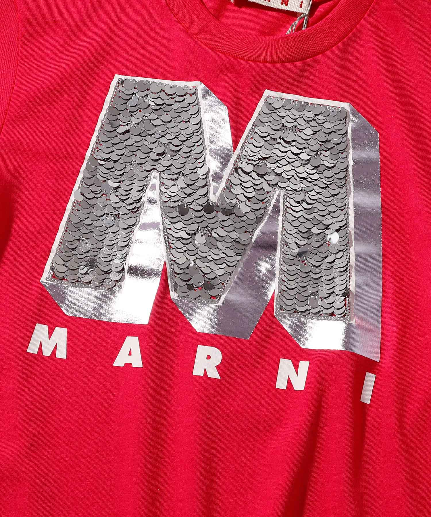 セール】MARNI（マルニ）Kids & Junior ブランドロゴ半袖Tシャツ