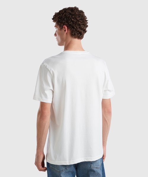 BENETTON (mens)(ベネトン（メンズ）)/ヴィンテージ風ロゴワッペン付きTシャツ・カットソー・ユニセックス/img01