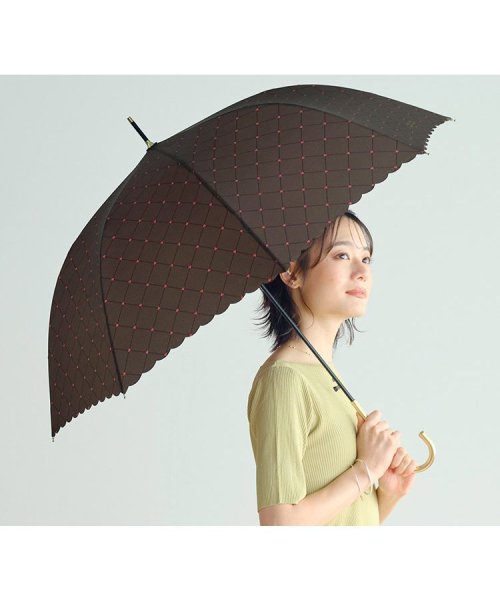 Wpc．(Wpc．)/【Wpc.公式】雨傘 クロスライン＆ハート 58cm 晴雨兼用 傘 レディース 長傘/img03
