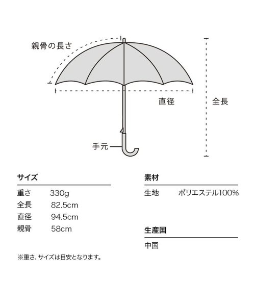 Wpc．(Wpc．)/【Wpc.公式】雨傘 クロスライン＆ハート 58cm 晴雨兼用 傘 レディース 長傘/img07
