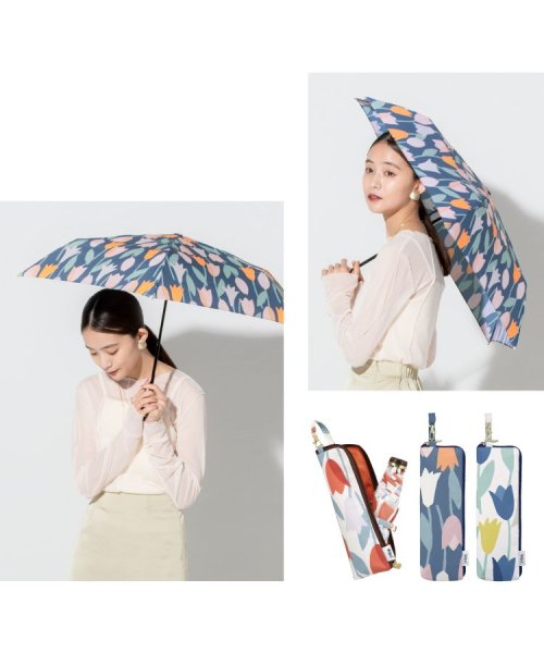 Wpc．(Wpc．)/【Wpc.公式】雨傘 ブルーミングチューリップ ミニ 50cm 晴雨兼用 傘 レディース 折りたたみ傘/img02