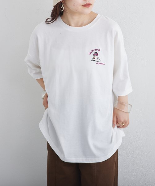 NICE CLAUP OUTLET(ナイスクラップ　アウトレット)/【人気シリーズ】ピザ屋オバケプリントTシャツ/img18