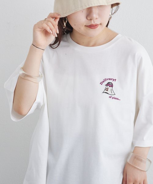 NICE CLAUP OUTLET(ナイスクラップ　アウトレット)/【人気シリーズ】ピザ屋オバケプリントTシャツ/img20