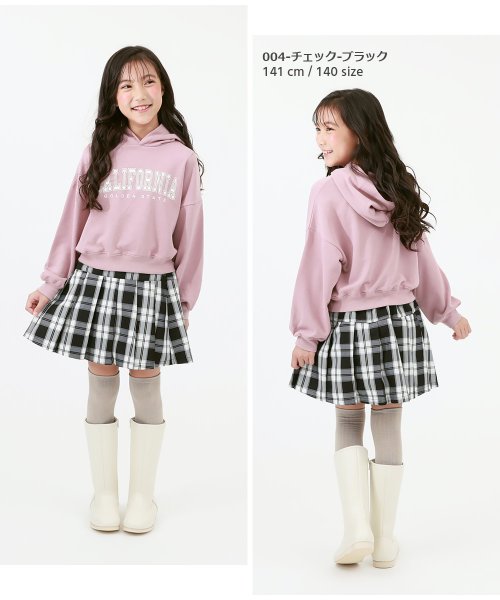 devirock(デビロック)/プリーツ ミニスカート(インナー付き) 子供服 キッズ 女の子 ボトムス スカート スカッツ 10分丈スカッツ チェック/img11