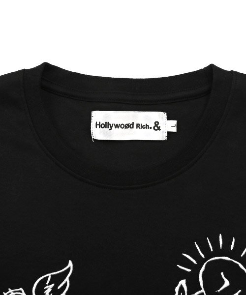 LUXSTYLE(ラグスタイル)/Hollywood rich.&(ハリウッドリッチ)スムース手書き風刺繍半袖Tシャツ/Tシャツ メンズ 半袖 手書き風 刺繍 スムース/img11