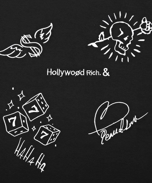 LUXSTYLE(ラグスタイル)/Hollywood rich.&(ハリウッドリッチ)スムース手書き風刺繍半袖Tシャツ/Tシャツ メンズ 半袖 手書き風 刺繍 スムース/img16