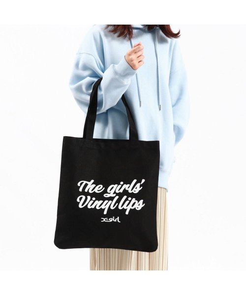 X-girl(エックスガール)/エックスガール トートバッグ X－girl VINYL LIP FACE CANVAS TOTE BAG トート 持ち手 肩掛け 縦型 105232053005/img01