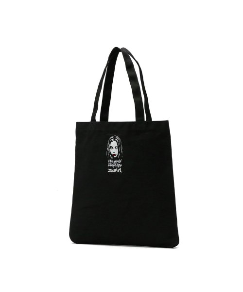 X-girl(エックスガール)/エックスガール トートバッグ X－girl VINYL LIP FACE CANVAS TOTE BAG トート 持ち手 肩掛け 縦型 105232053005/img09