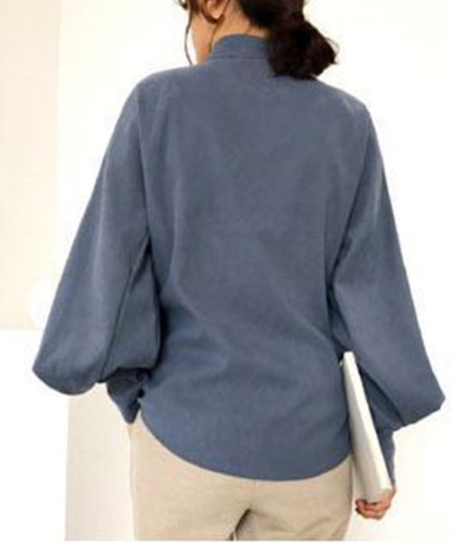 SEU(エスイイユウ)/スタンドカラーボリュームスリーブブラウス ゆったり オーバーサイズ 体型カバー 韓国ファッション/img29