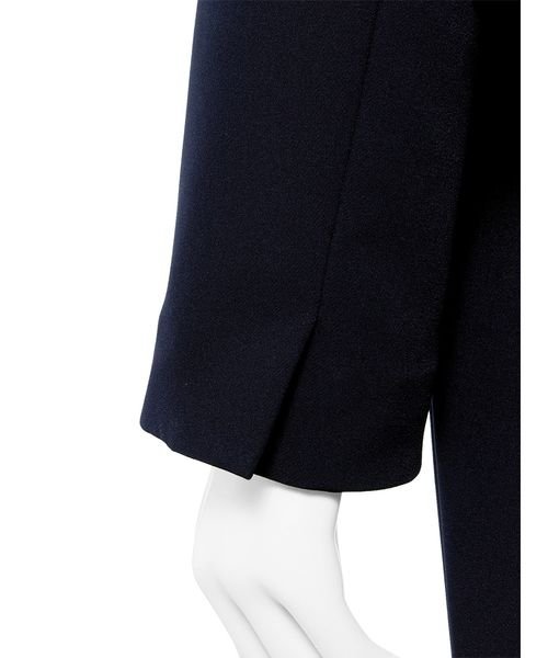 ネイビーノーカラーペプラムジャケット 予めご了承ください
