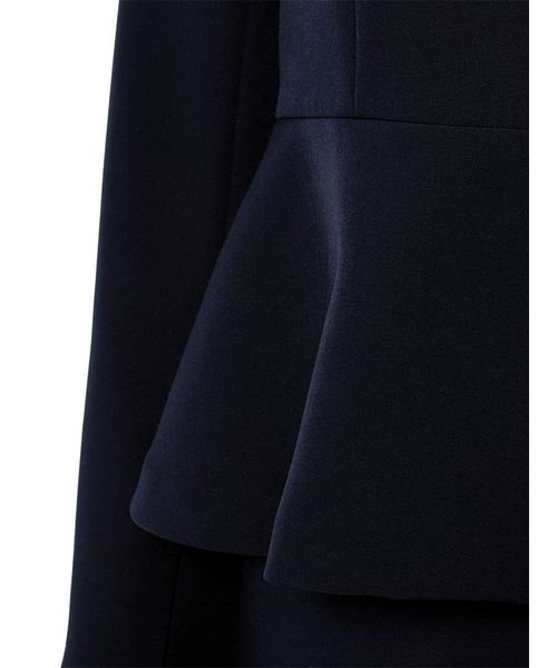 ネイビーノーカラーペプラムジャケット 予めご了承ください