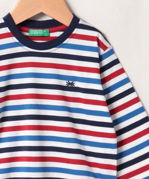 BENETTON (UNITED COLORS OF BENETTON BOYS)(ユナイテッド　カラーズ　オブ　ベネトン　ボーイズ)/キッズマルチボーダークルーネック長袖Tシャツ・カットソーB/img03