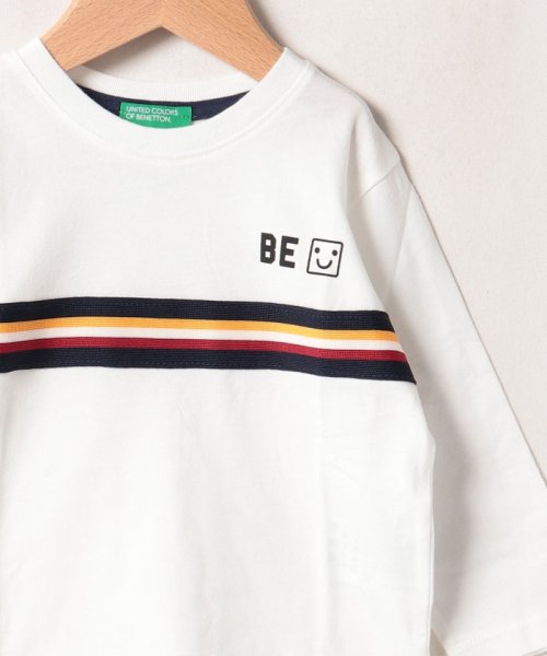 BENETTON (UNITED COLORS OF BENETTON BOYS)(ユナイテッド　カラーズ　オブ　ベネトン　ボーイズ)/キッズフロントテープロゴプリント長袖Tシャツ・カットソーB/img03