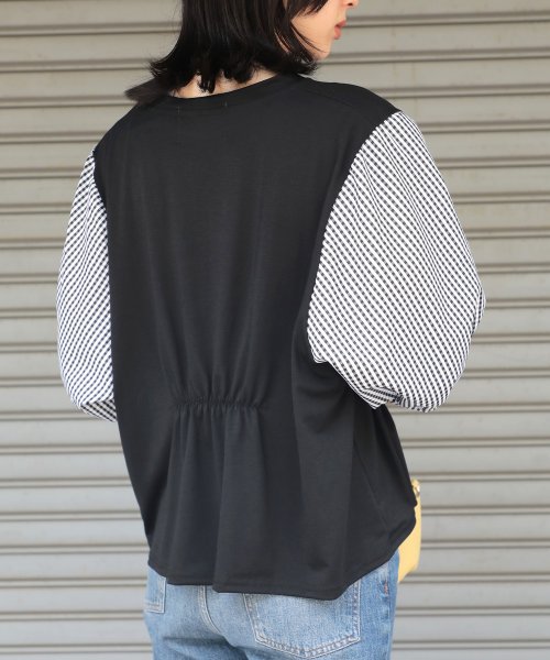 MAISON BREEZE(MAISON BREEZE)/【MAISON BREEZE】袖ドッキングレイヤードライクカットソー KNF012/img07